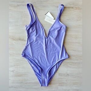 NWT L*Space Coco One-Piece Swimsuit in Wisteria Light Purple